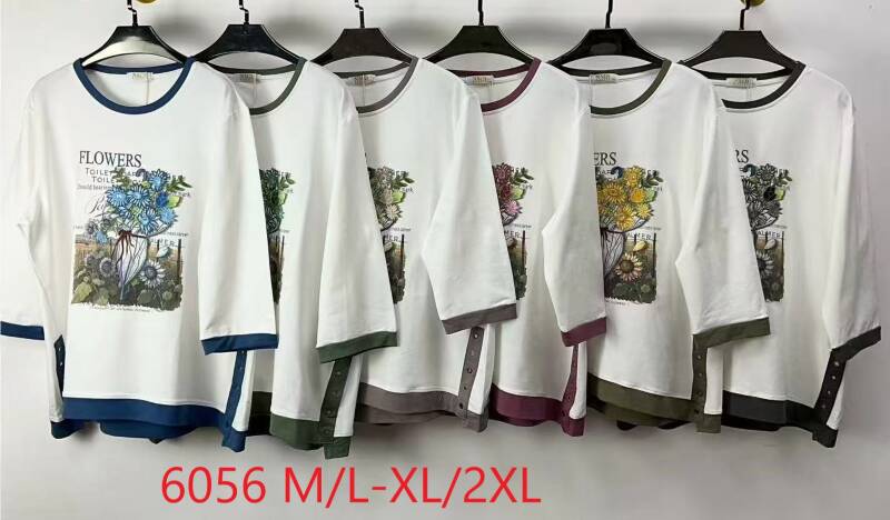 Bluzki damskie Roz M/L-XL-2XL, Mix Kolor Paczka 12 szt
